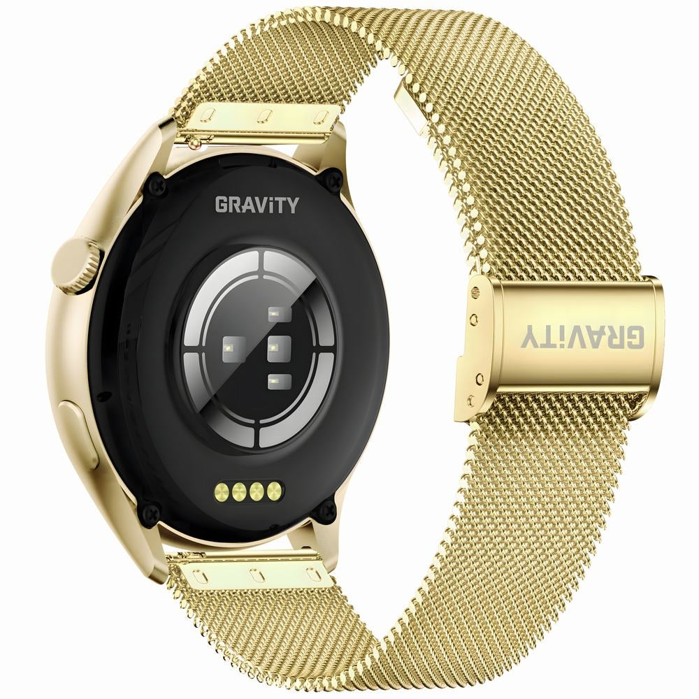 Smartwatch Gravity Złoty Pasek + Bransoleta GT11-2