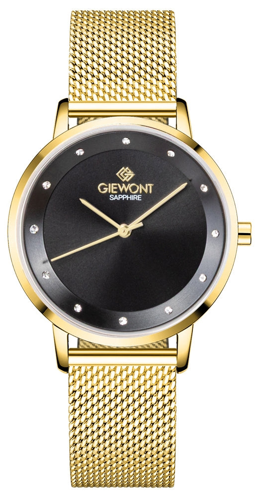 Zegarek Damski Giewont Sapphire Złoto Czarny GW4130-B3