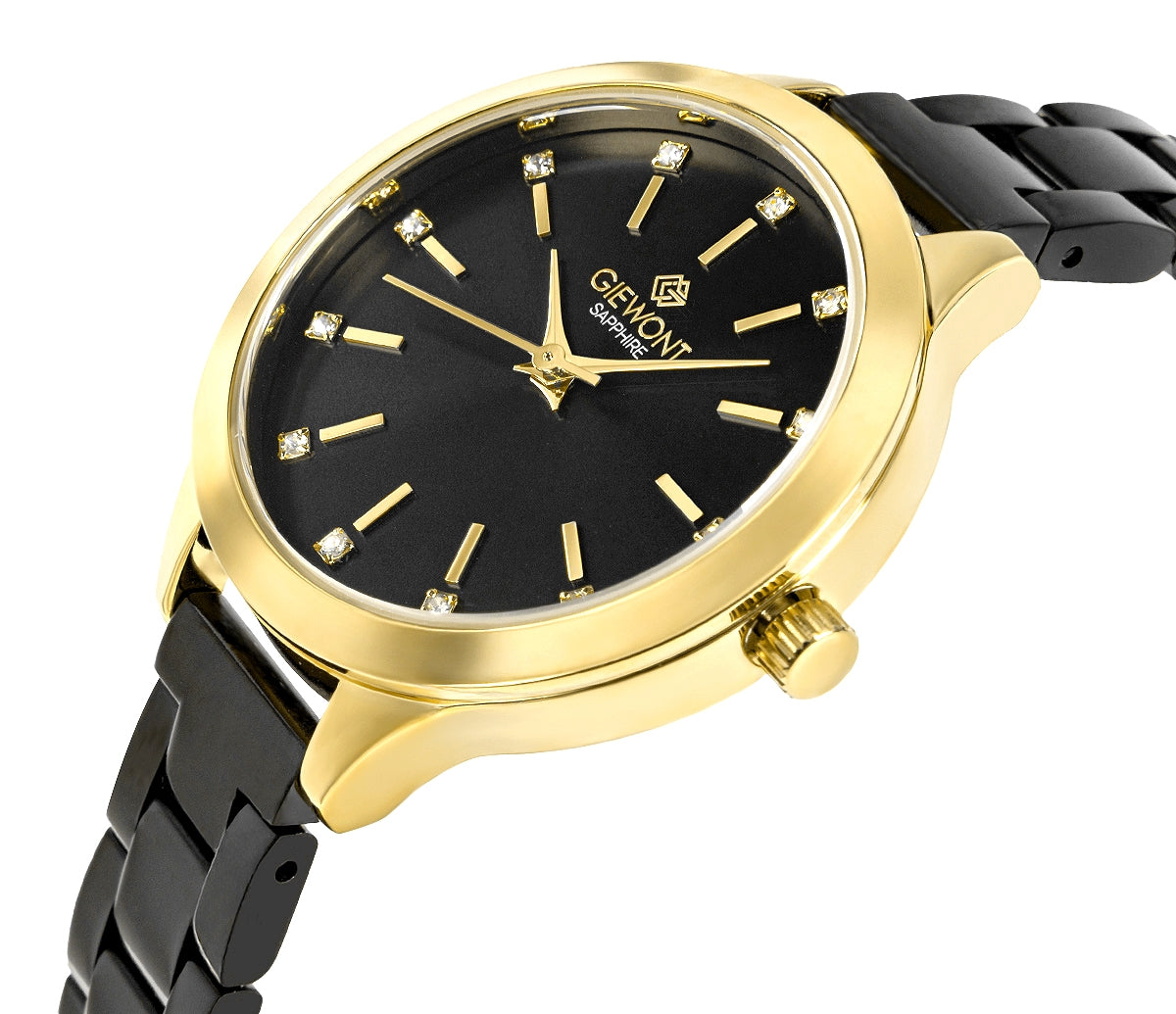 Zegarek Damski Giewont Sapphire Złoto Czarny GW2720-B4
