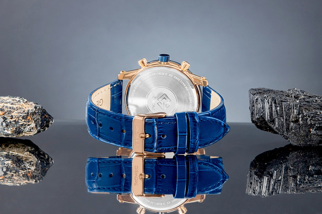 Zegarek Męski Giewont Chronograph Sapphire Miedziano Niebieski GW6260-A5