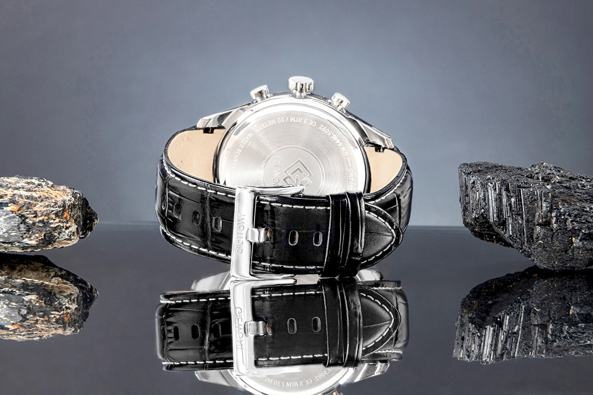 Zegarek Męski Giewont Chronograph Sapphire Srebrno Czarny GW7650-A2