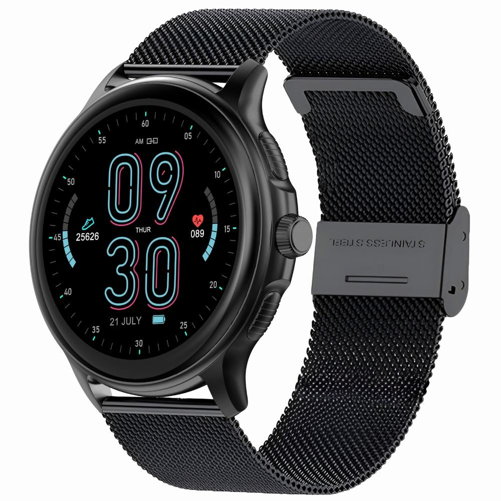 Smartwatch Damski GRAVITY GT12-2 Granatowy Pasek Silikonowy + Czarna Bransoleta