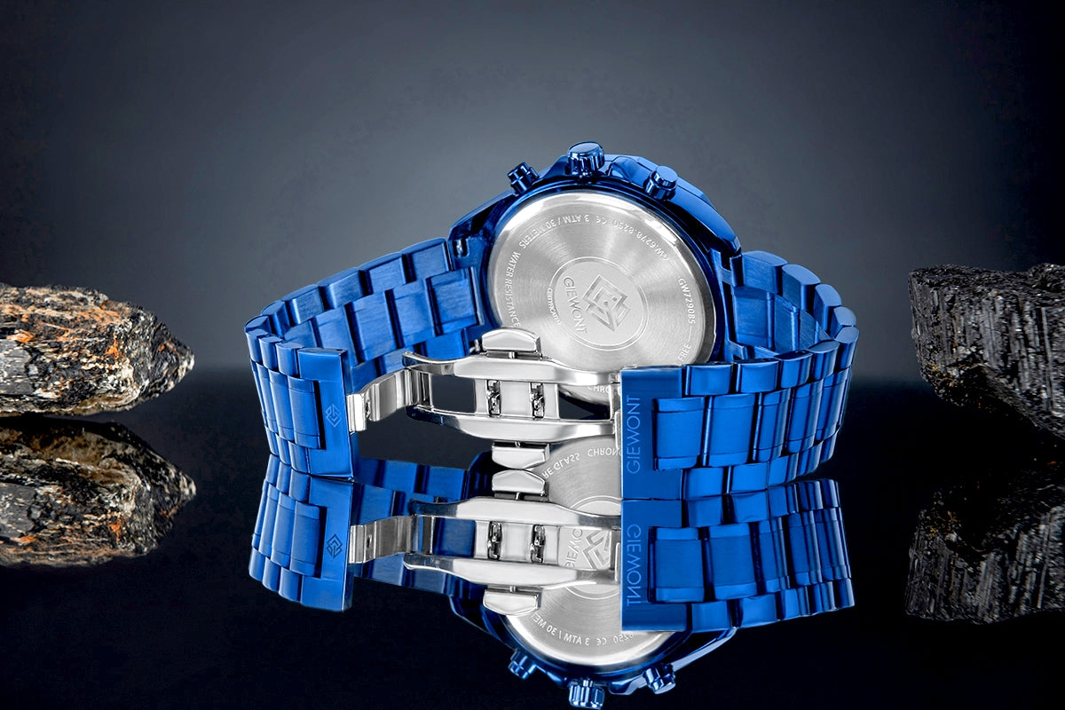 Zegarek Męski Giewont Chronograph Sapphire Niebieski GW7290-B5