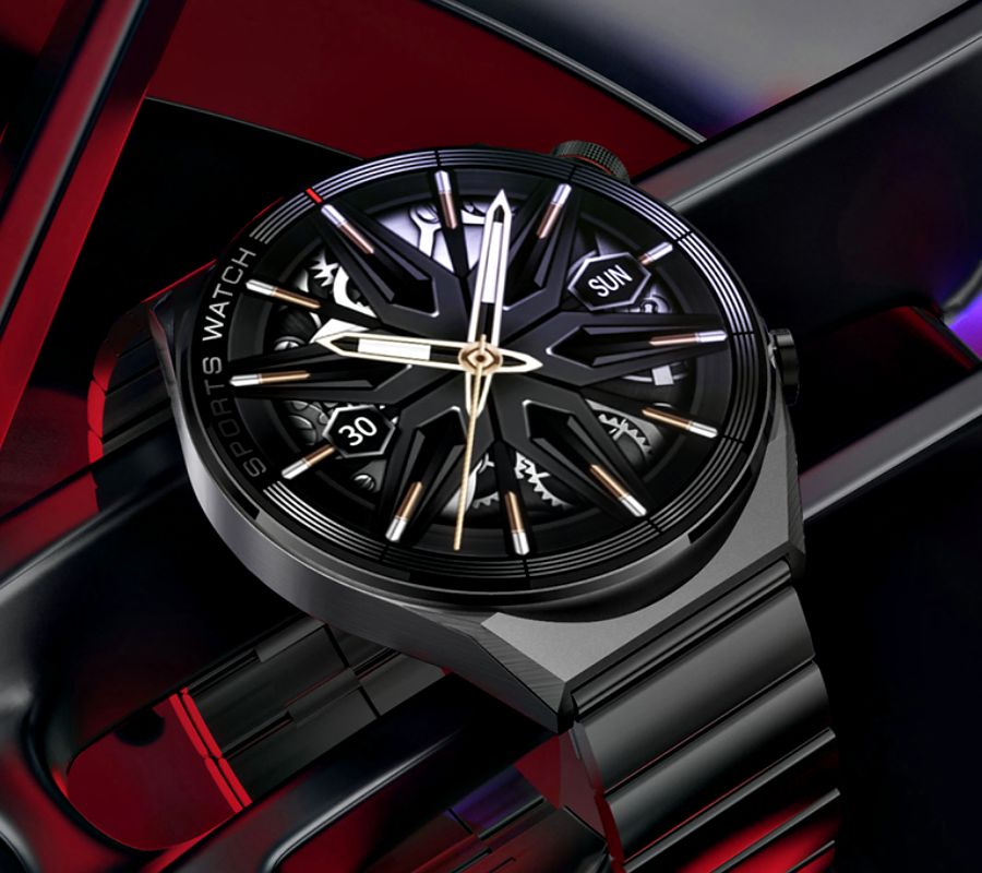 Smartwatch Rubicon RNCE99 Black Metal + Silicon SMARUB194