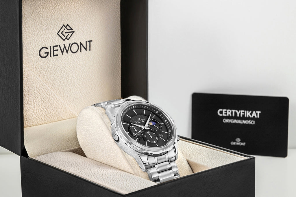 Zegarek Męski Giewont Chronograph Sapphire Srebrny GW9460-B2
