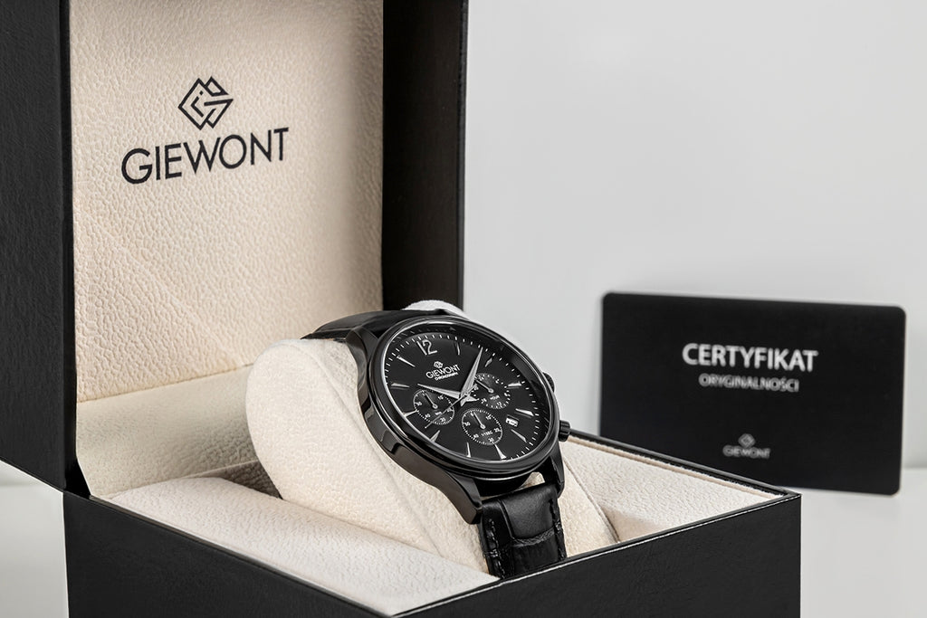 Zegarek Męski Giewont Chronograph Sapphire Czarny GW6310-A1