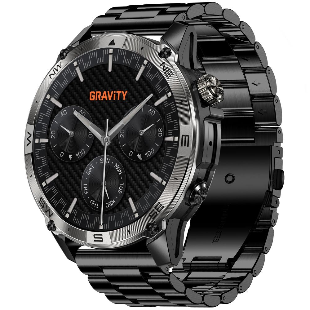 Smartwatch Gravity Czarny Pasek + Bransoleta GT46-4