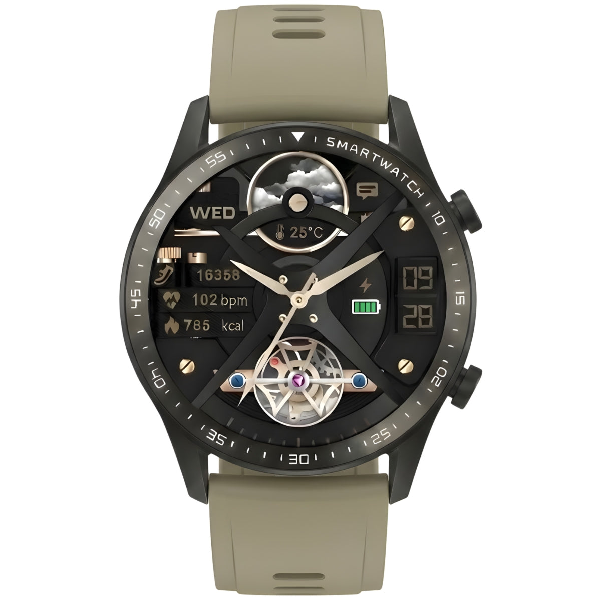 Smartwatch Gravity Czarny 2 Paski GT10-2