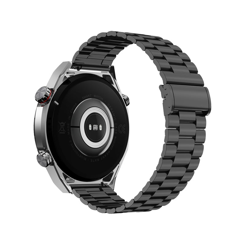 Smartwatch VELTORI VT100-1 + Czarny Pasek Silikonowy + Czarny Eko Skóra
