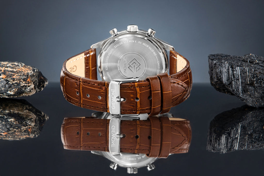 Zegarek Męski Giewont Chronograph Sapphire Brązowo Niebieski GW6310-A5
