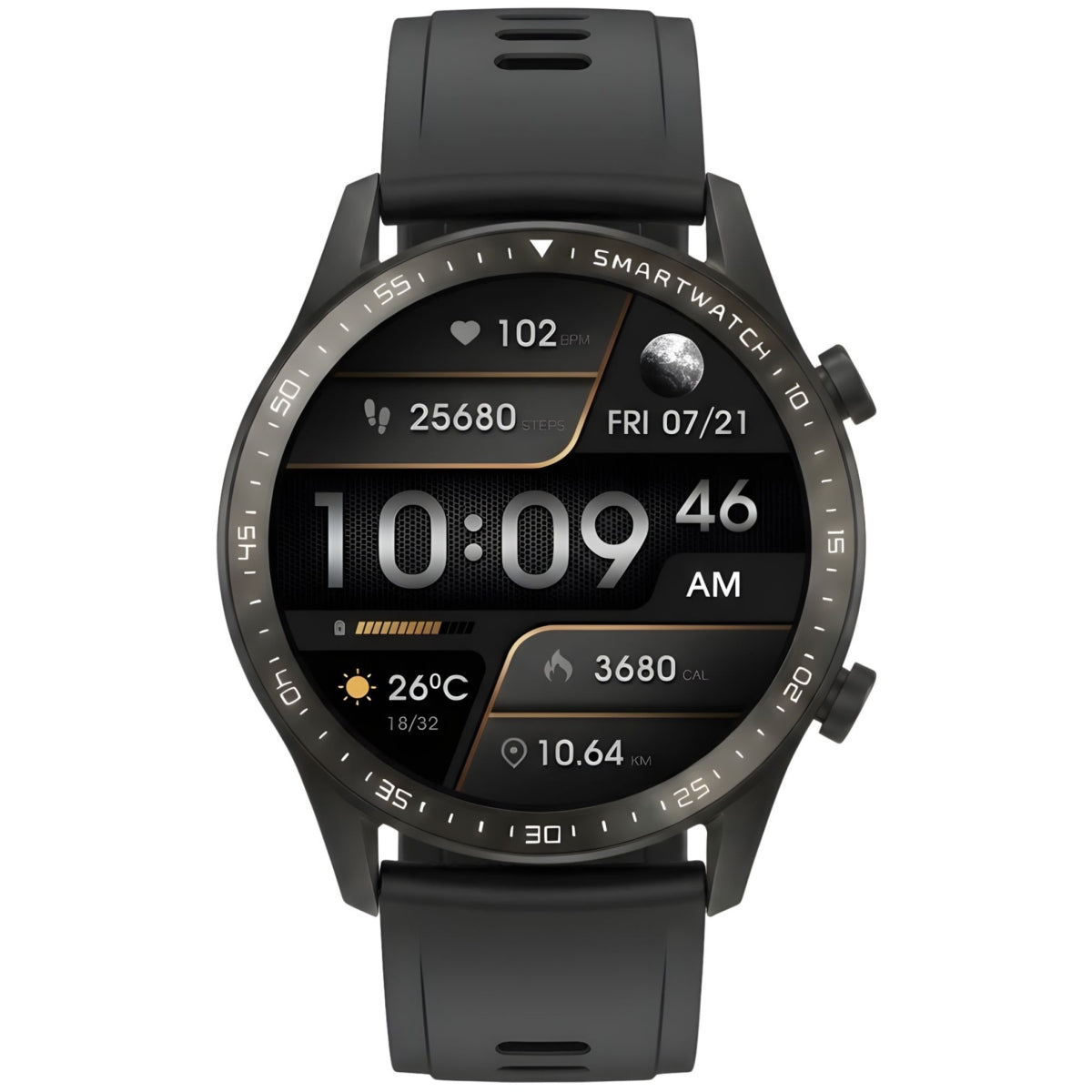 Smartwatch Gravity Czarny 2 Paski GT10-4