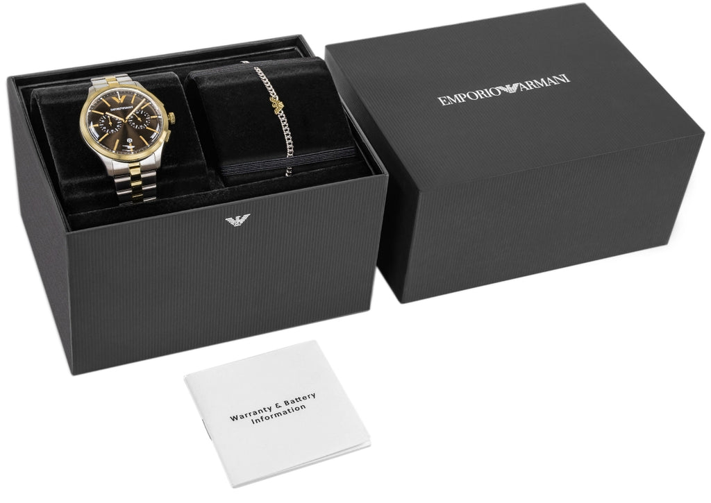 Zegarek Męski Emporio Armani Dario Chronograph AR80084SET + BOX