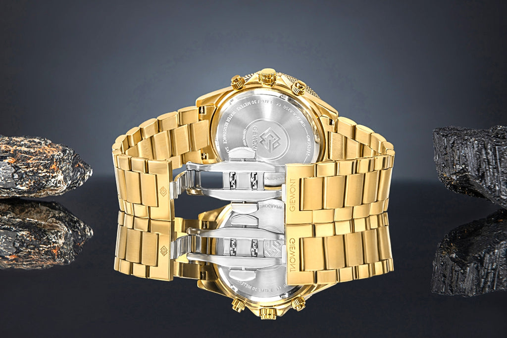 Zegarek Męski Giewont Chronograph Sapphire Złoto Zielony GW3520-B6