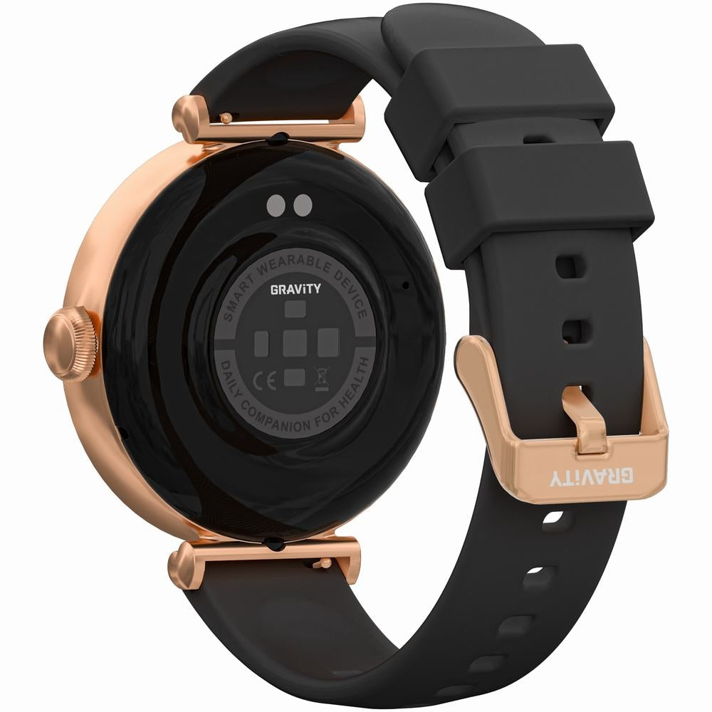 Smartwatch Gravity Różowe Złoto Czarny 2 Paski GT26-3